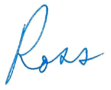 Ross, Signature