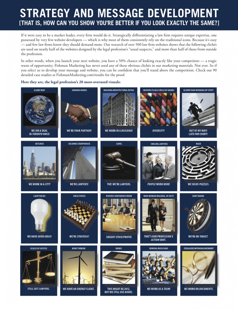 Fishman Marketing © 2013 - 20 Law FIrm Marketing Cliches