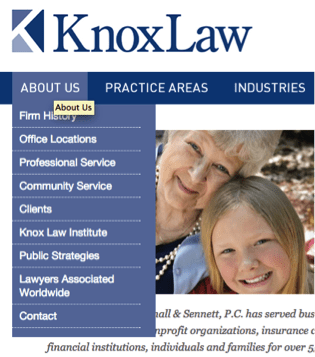 Knox law website legal marketing