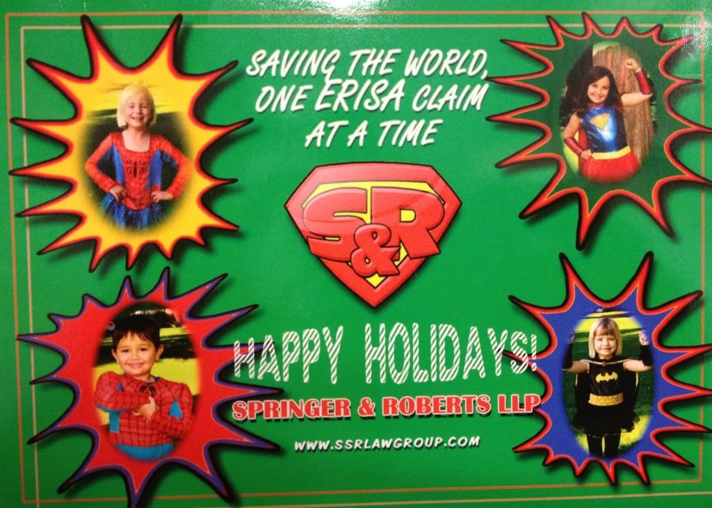 Superhero Children 2013 Holiday Card (Back)