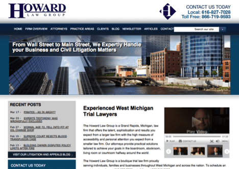 Howard Law FindLaw website BEFORE