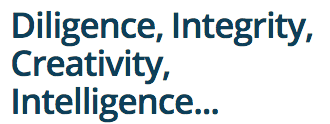 diligence-integrity-creativity