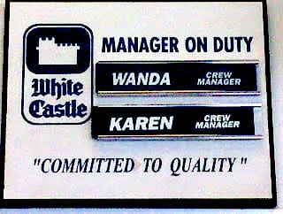 Manager, White Castle