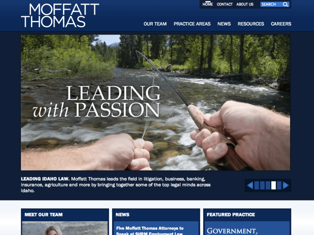 Moffatt Thomas home page fly fishing