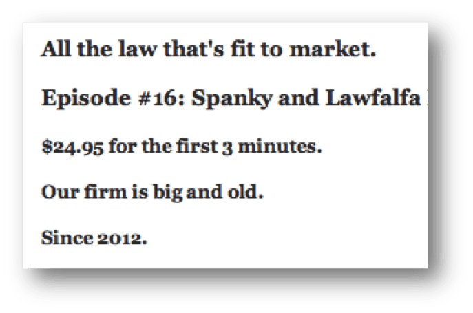 Need a law firm tag line?  Try one of these.