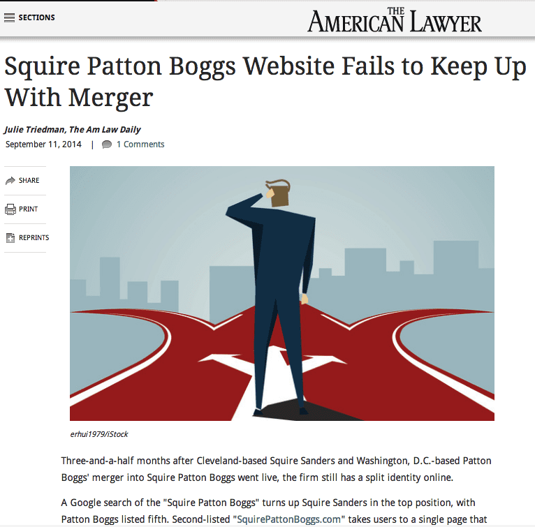 Squire Patton Boggs Website Fails to Keep Up With Merger   The American Lawyer
