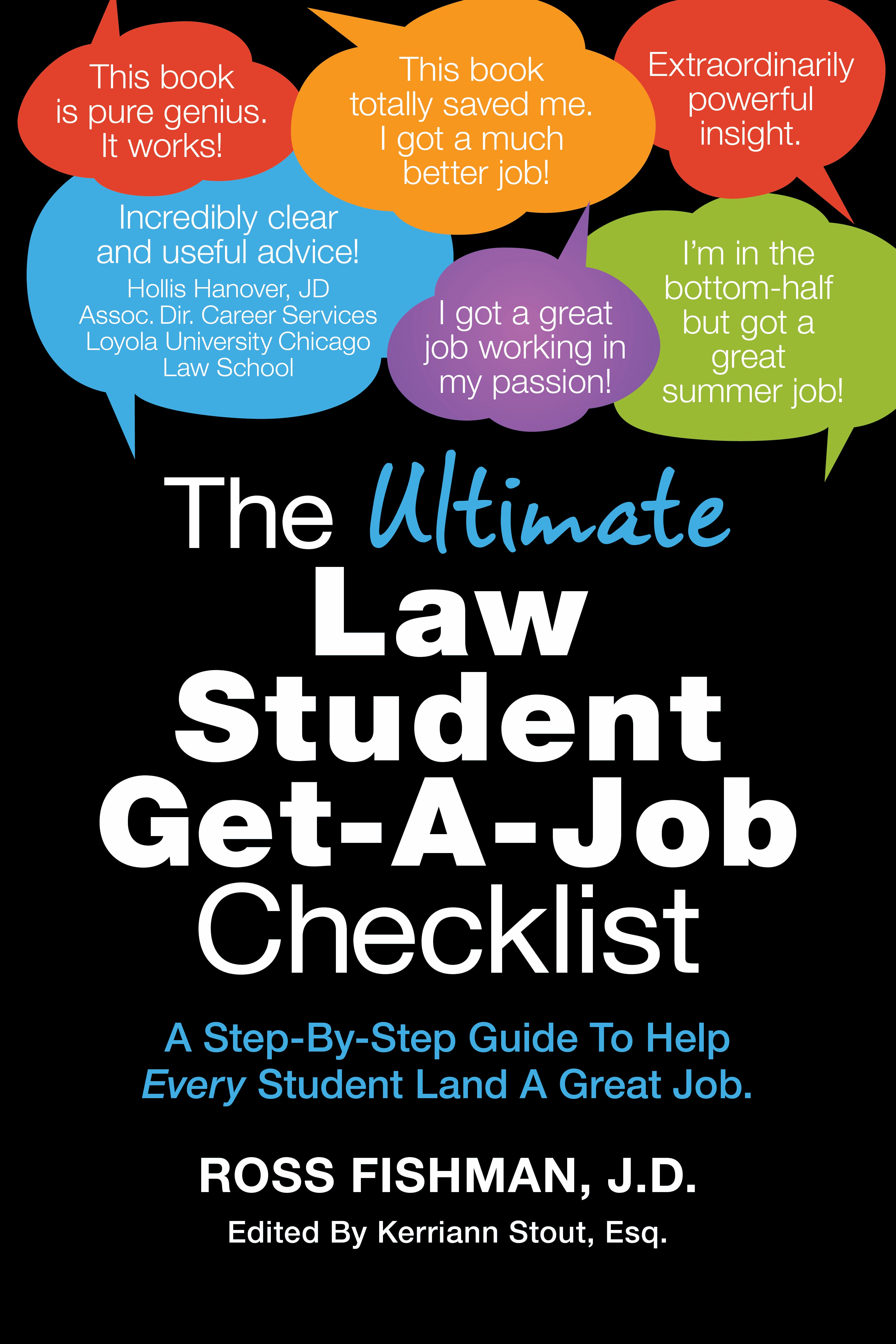 “The Ultimate LAW STUDENT Get-A-Job Checklist” is AVAILABLE!